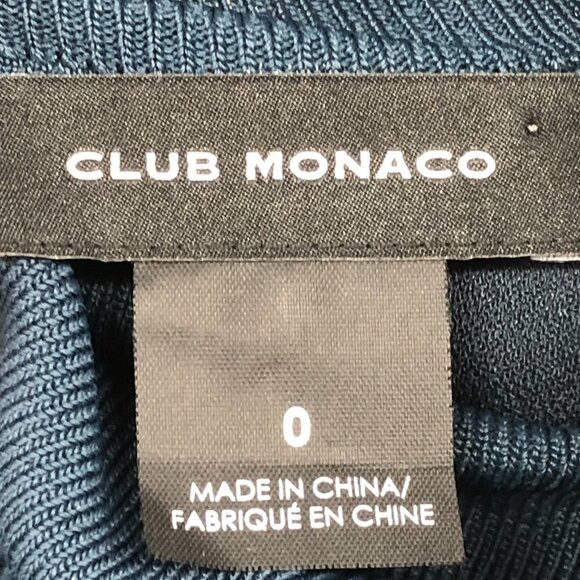 Club Monaco Navy Blue Jourdan satin Mockneck sleeveless Dress size 0 - Picture 5 of 16